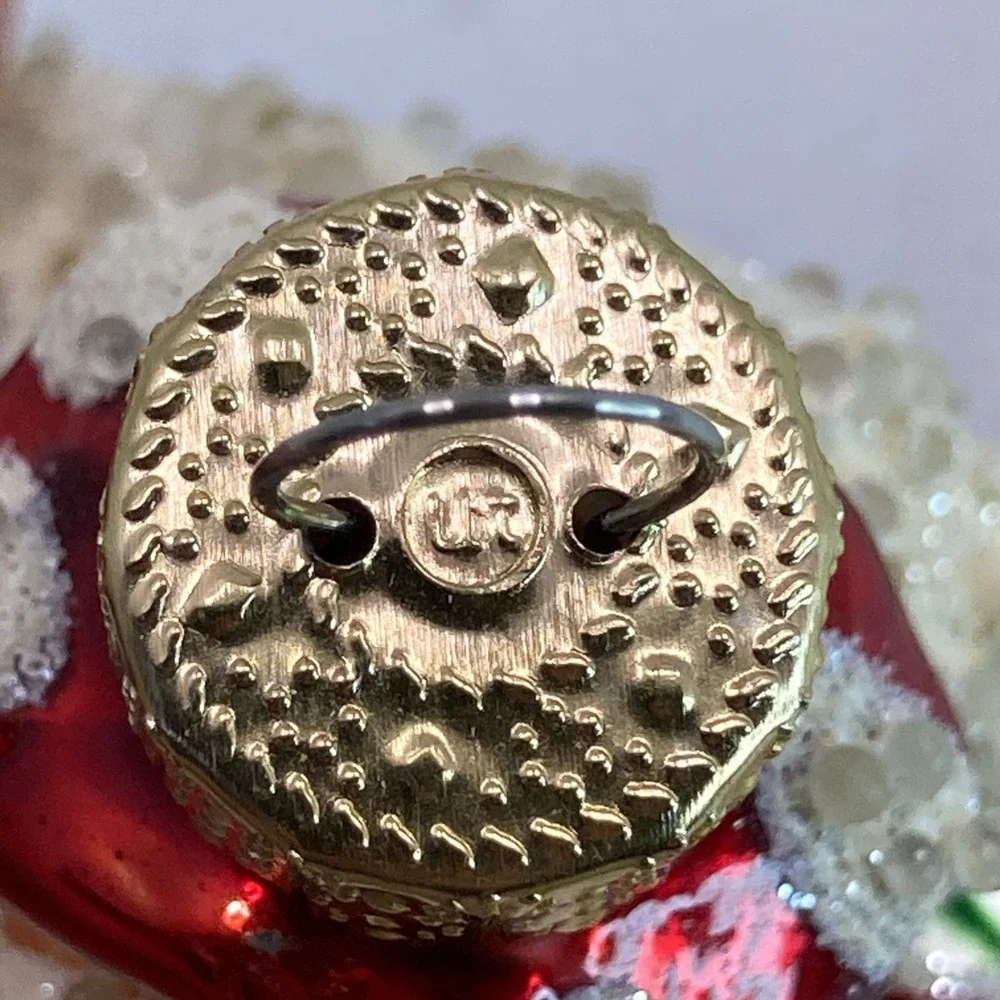 Lot Of 3 Vtg Christmas Glass Blown Ornament Gingerbread House Marked UT‎
